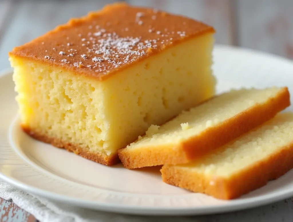 a piece of cake on a plate